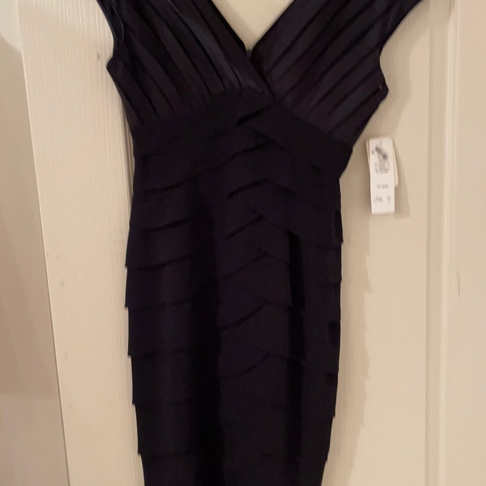 Black evening dress.